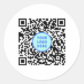 QR-code Logo Ronde Sticker (Voorkant)