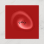 QR Code Logo Rood Abstract Moderne Minimalisme Vierkante Visitekaartje (Voorkant)