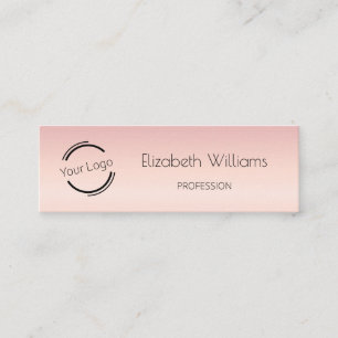 QR-code LOGO Roze Blush gradiënt Mini Mini Visitekaartje