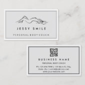 QR-CODE Logo Sculpting Massage Care Grey Visitekaartje (Voorkant / Achterkant)