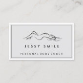 QR-CODE Logo Sculpting Massage Care Grey Visitekaartje (Voorkant)