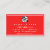 QR-CODE Logo Sculpting Massage Care RED SPA Visitekaartje (Achterkant)