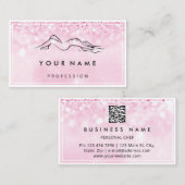 QR-CODE Logo Sculpting Massage Care Roze Visitekaartje (Voorkant / Achterkant)