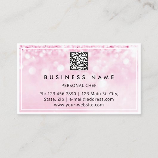 QR-CODE Logo Sculpting Massage Care Roze Visitekaartje (Achterkant)