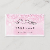 QR-CODE Logo Sculpting Massage Care Roze Visitekaartje (Voorkant)