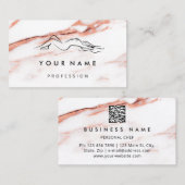 QR CODE Logo Sculpting Massage Marble Roos Visitekaartje (Voorkant / Achterkant)