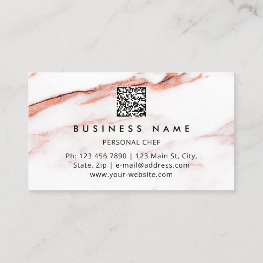 QR CODE Logo Sculpting Massage Marble Roos Visitekaartje (Achterkant)