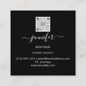 QR-code Logo Shop Black Gold Drivers Oranje Blauwg Vierkante Visitekaartje (Achterkant)