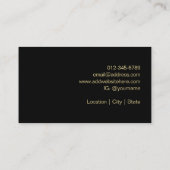 QR-code Logo Simple Black Gold Visitekaartje (Achterkant)