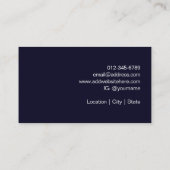 QR Code Logo Simple Navy Blue Visitekaartje (Achterkant)