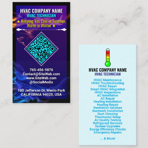 QR-code, Logo & Slogan   Verwarming en Koeling HVA Visitekaartje