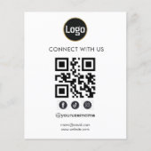 QR Code Logo Social Media Business Flyer (Voorkant)
