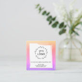 *~* QR Code LOGO - Social Media iconen vet kleuren Vierkante Visitekaartje (Staand voorkant)