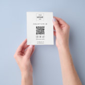 QR Code Logo Sociale media Business Flyer (Hand)