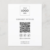 QR Code Logo Sociale media Business Flyer (Voorkant)