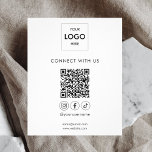 QR Code Logo Sociale media Business Flyer<br><div class="desc">Maak verbinding met ons flyer met logo,  qr-code en sociaal mediapictogram.</div>