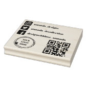 Qr code logo sociale media pictogrammen rubberstem rubberstempel (Stempel)