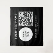 QR Code Logo Tekst Seminar Feest Evenement Groot Wandkleed (Voorkant)