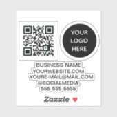 QR Code Logo Vinyl Bedrijf Sticker (Vel)
