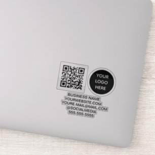 QR Code Logo Vinyl Bedrijf Sticker