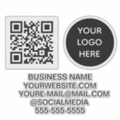 QR Code Logo Vinyl Bedrijf Sticker (Voorkant)
