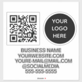 QR Code Logo Vinyl Bedrijf Sticker (Vel)