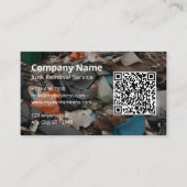 QR-code logo voor afvalverwijdering Visitekaartje (Voorkant)
