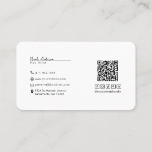 QR-code logo voor sociale media-verbinding Visitekaartje