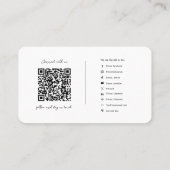QR-code logo voor sociale media-verbinding Visitekaartje (Achterkant)