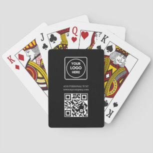 QR Code Logo Website Scannen Aangepaste Pokerkaart Pokerkaarten