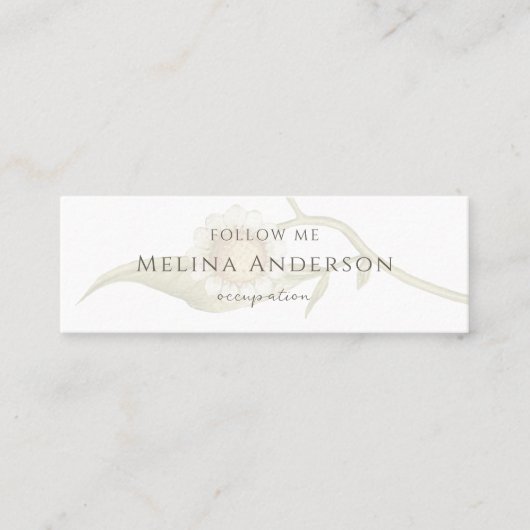 QR Code Logo Wilde bloem Daisy Social Media Mini Visitekaartje (Voorkant)