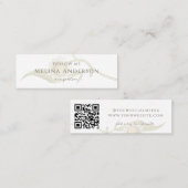 QR Code Logo Wilde bloem Daisy Social Media Mini Visitekaartje (Voorkant / Achterkant)