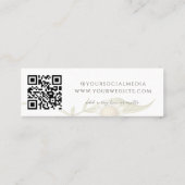 QR Code Logo Wilde bloem Daisy Social Media Mini Visitekaartje (Achterkant)