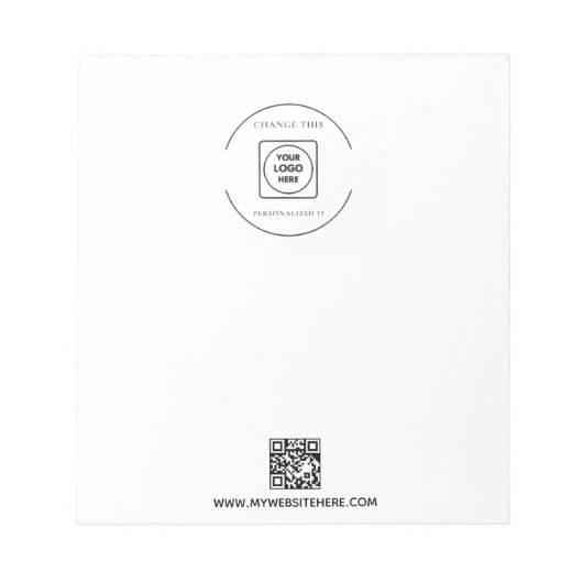 QR-code logo Zakelijk Branding Promo Notitieblok (Voorkant)