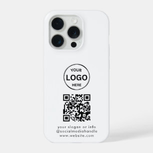 Qr Code Logo Zakelijk Minimalistisch Eenvoudig iPhone 15 Pro Case