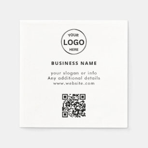 Qr Code Logo Zakelijk Minimalistisch Eenvoudig Servet