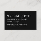 QR Code Logo Zwart Eenvoudig Visitekaartje (Achterkant)