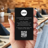 QR Code Logo Zwart Modern Minimalistisch Professio Visitekaartje
