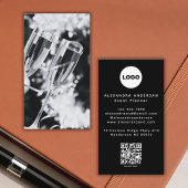 QR Code Logo Zwart Modern Minimalistisch Professio Visitekaartje