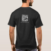 QR Code Logo Zwart Uniform Personeels T-shirt (Achterkant)