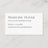 QR Code Logo Zwart Wit Modern Visitekaartje (Achterkant)