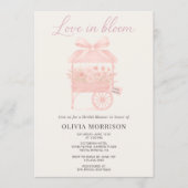 QR Code Love in Bloom Flower Market Bridal Shower Kaart (Voorkant)