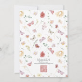 QR Code Love is Blossoming Pink Bridal Shower Kaart (Achterkant)