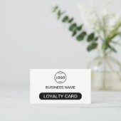 QR code Loyalty Kaart Logo Social Media Iconen (Staand voorkant)