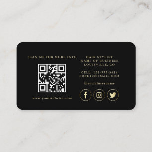 QR Code Luxe Goud Zwart Professioneel Visitekaartje