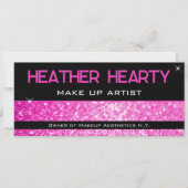 QR Code Luxe Hot Pink Meisje Neon Cadeaubon (Voorkant)