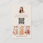 QR Code Luxe Moderne Social Media Influencer  Visitekaartje (Achterkant)