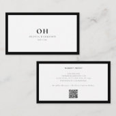 QR-code Luxury Minimalistisch Visitekaartje (Voorkant / Achterkant)