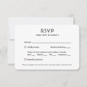 QR-code & maaltijd opties Chic Eenvoudige foto bru RSVP Kaartje (Voorkant)