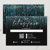 QR-code maaltijdkeuze moderne RSVP randgevende tur Kaart (Voorkant / Achterkant)